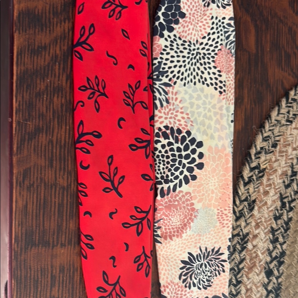 Floral and Red Leaf Patterned headbands for running
